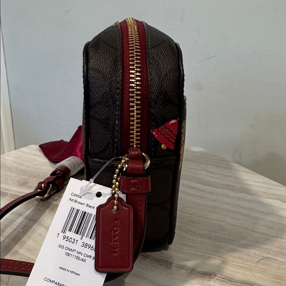Coach Crossbody Christmas Holiday Limited Edition Signature Ornament Camera Bag - Picture 9 of 17